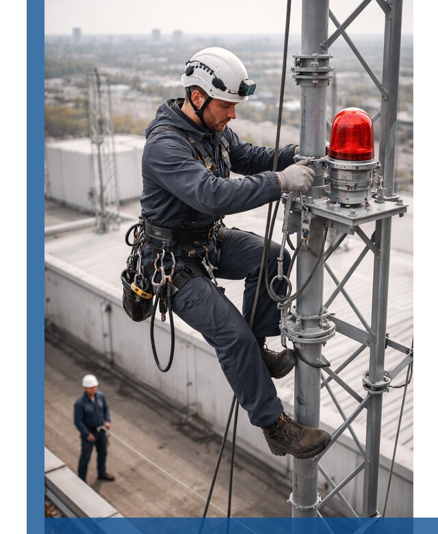 Монтаж заградительных огней и обслуживание объектов в Похвистневе