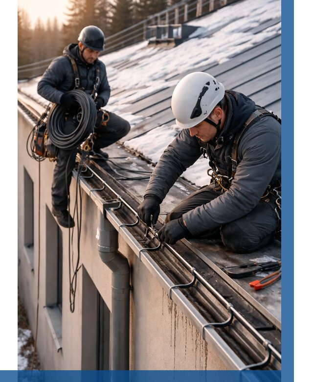 Монтаж греющего кабеля на кровле в Похвистневе от 461 р. | ВЫСОТНИК-Пхв