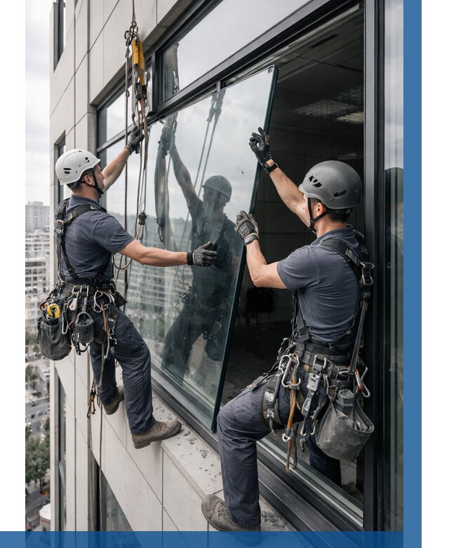 Замена стеклопакетов на высоте в Похвистневе от 5639 р. | ВЫСОТНИК-Пхв