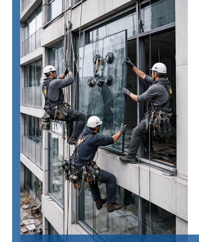 Фасадное остекление и монтаж витражей зданий в Похвистневе под ключ