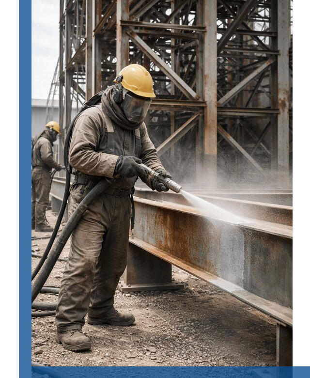 Пескоструйная очистка металлоконструкций в Похвистневе промышленная