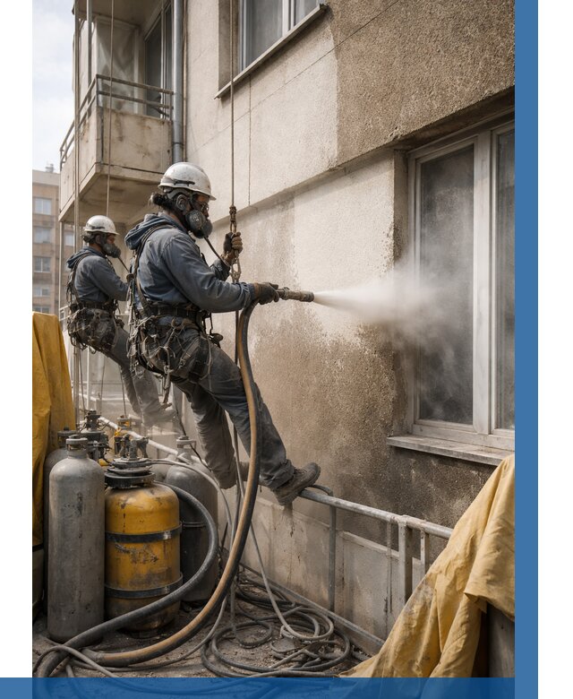 Пескоструйная очистка фасада в Похвистневе от 666 р. | ВЫСОТНИК-Пхв