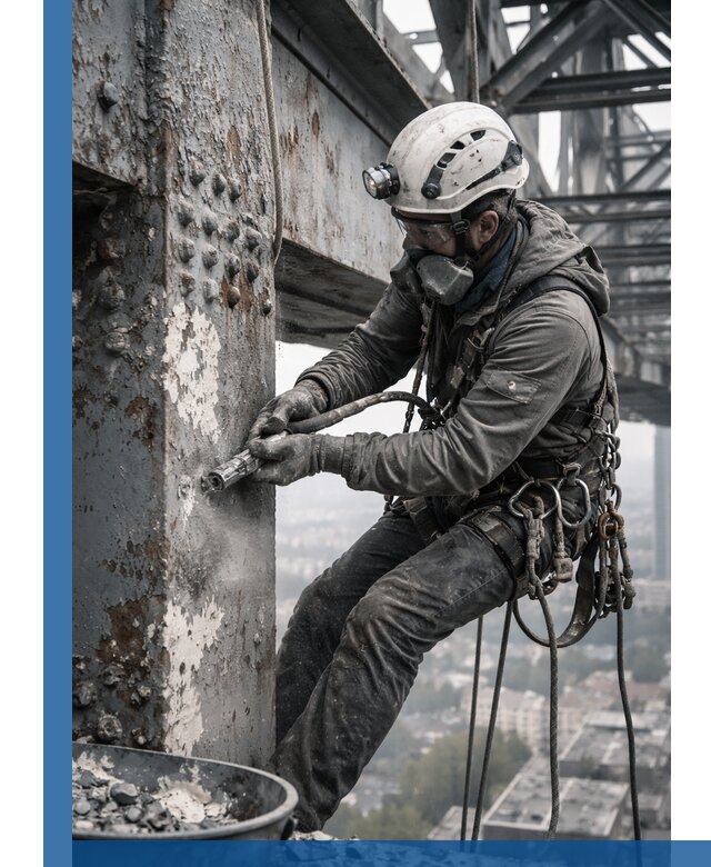 Удаление старой краски с металлических конструкций в Похвистневе