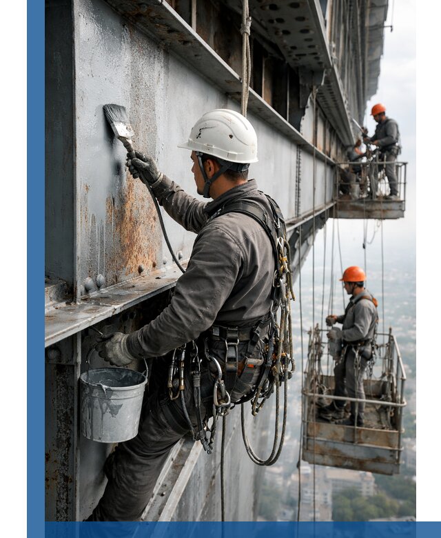 Покраска металлоконструкций на высоте в Похвистневе профессионально