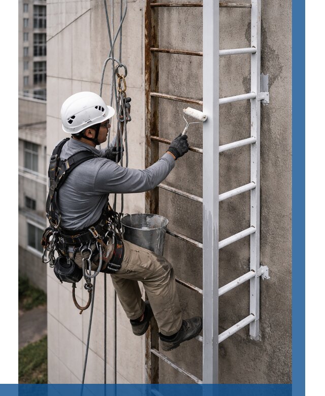Покраска пожарных лестниц в Похвистневе от 4613 р. | ВЫСОТНИК-Пхв