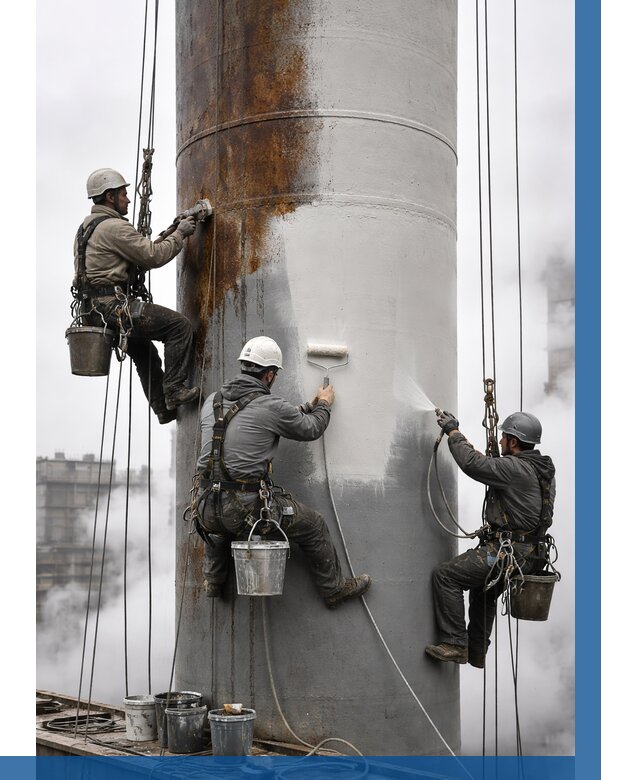 Покраска дымовых труб в Похвистневе от 8714 р. | ВЫСОТНИК-Пхв