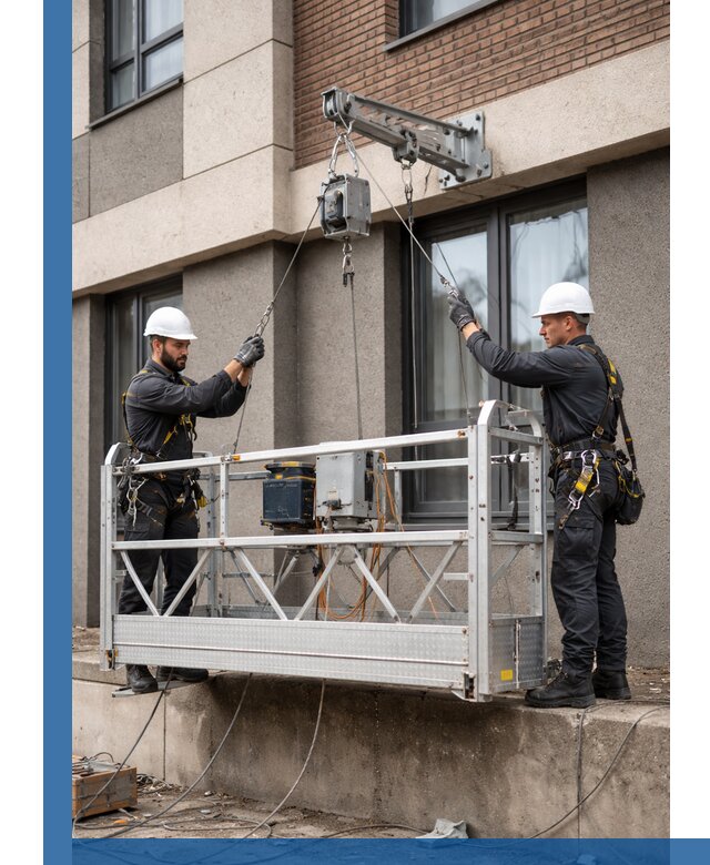 Монтаж и подъем фасадной люльки в Похвистневе с гарантией безопасности