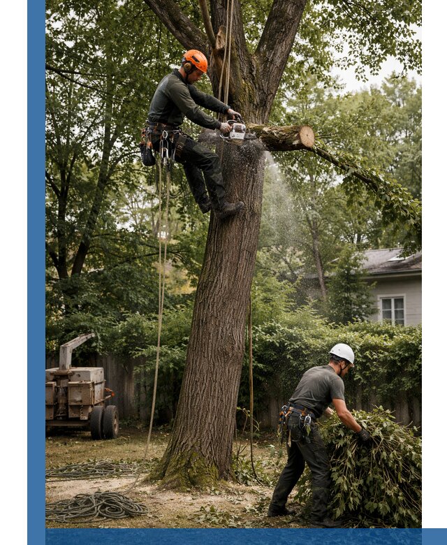 Кронирование деревьев в Похвистневе, безопасная высотная обрезка
