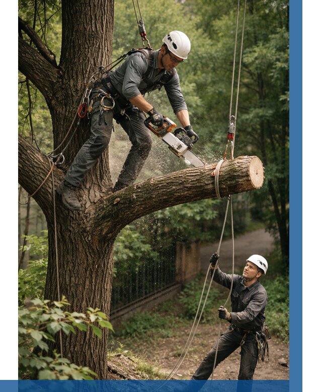 Спил деревьев альпинистами в Похвистневе от 8202 р. | ВЫСОТНИК-Пхв