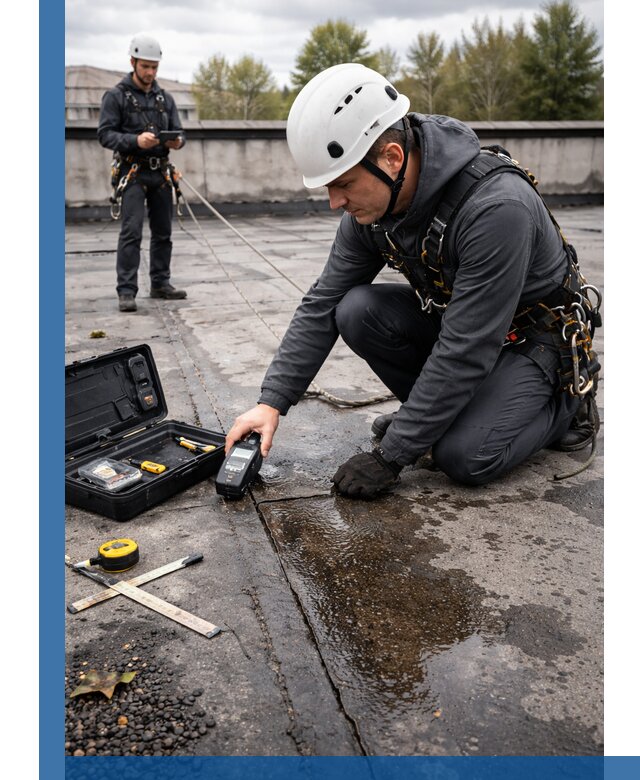 Обследование кровли на протечки и выявление дефектов в Похвистневе