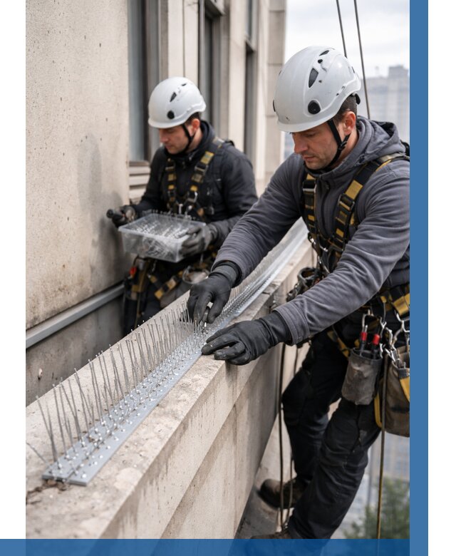 Установка шипов от птиц в Похвистневе от 871 р. | ВЫСОТНИК-Пхв